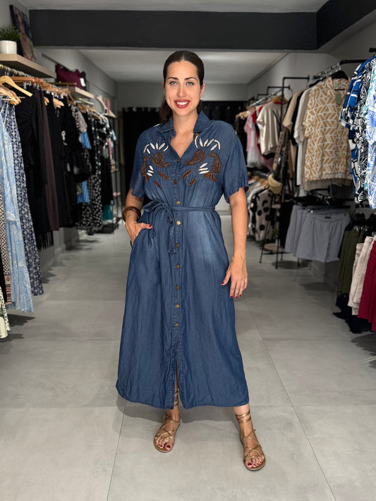 Bella Denim Midi Dress