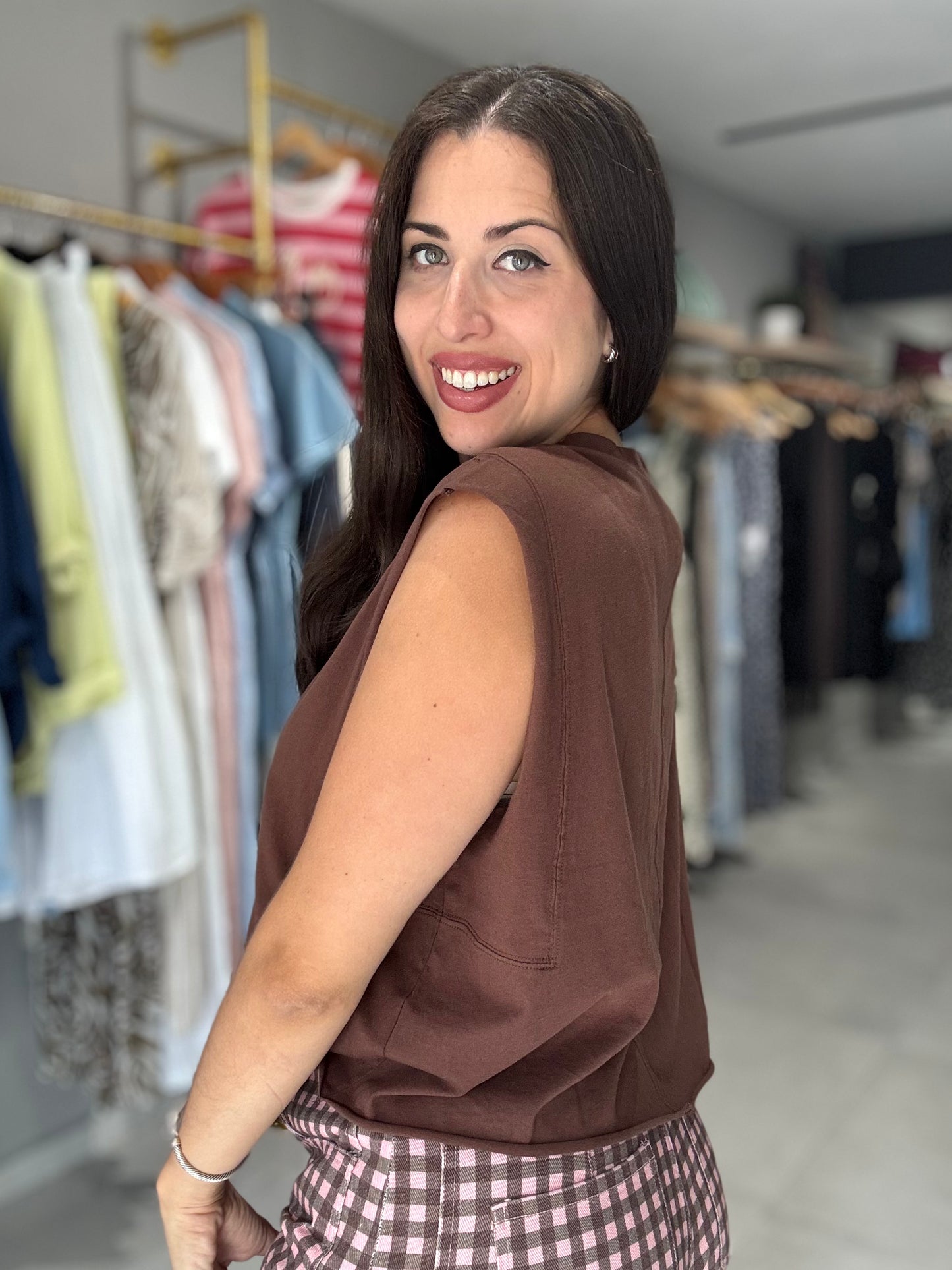 Autumn Cotton Blouse | BROWN