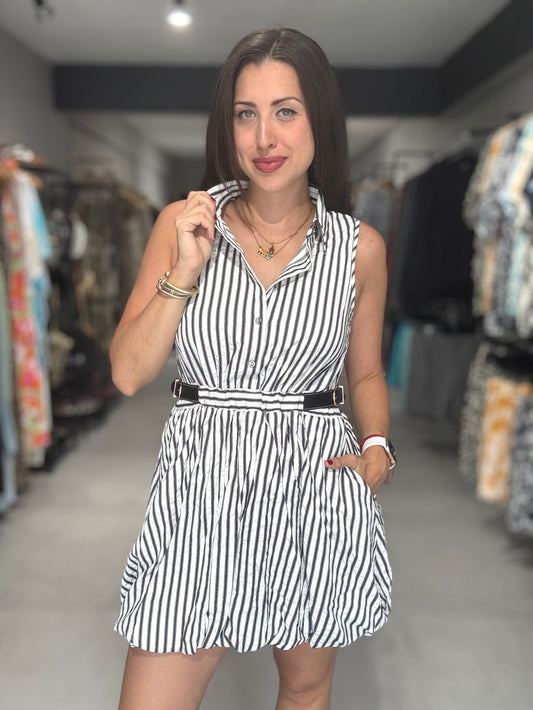 B&W Stripes Dress