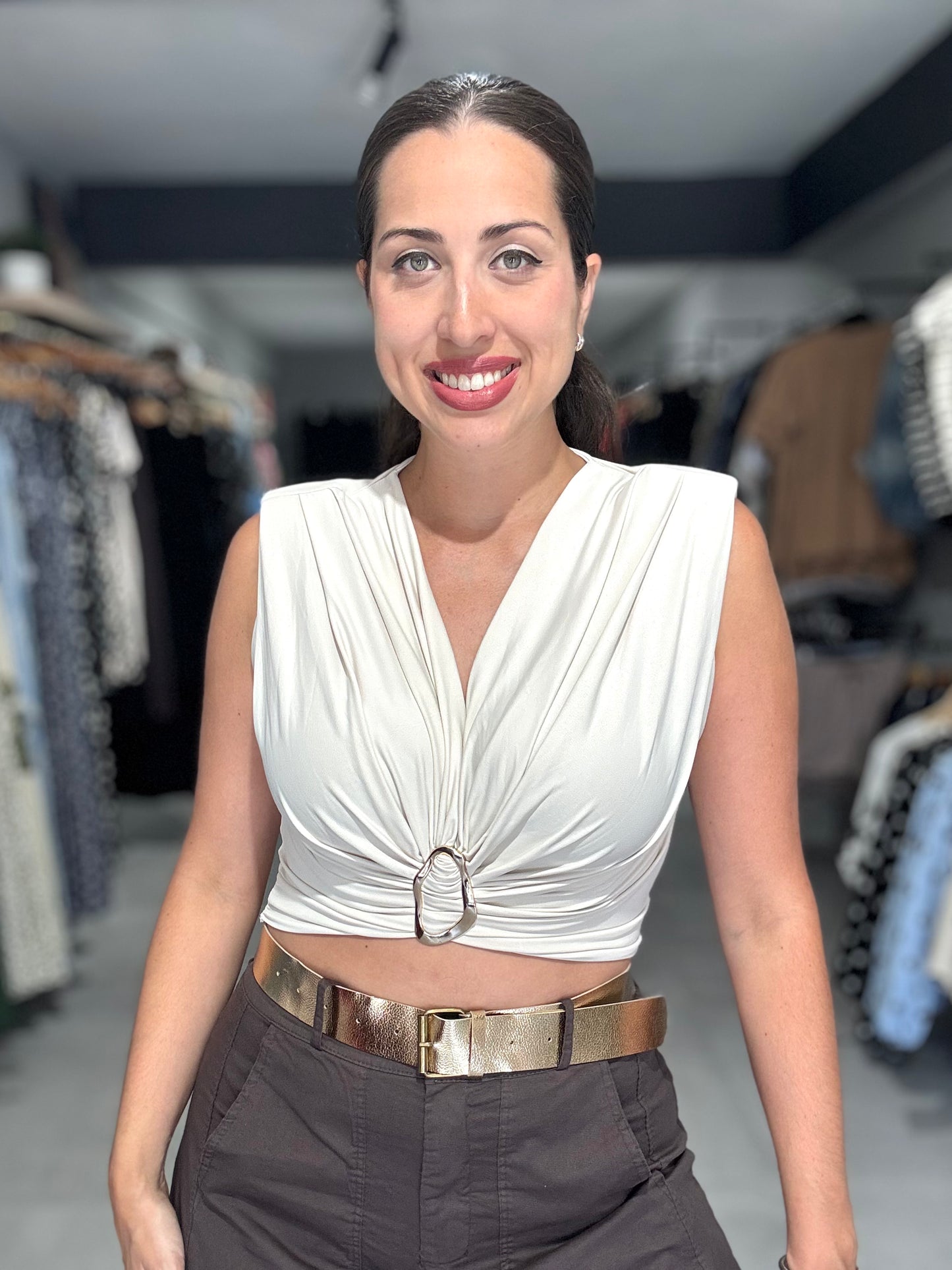 Golden Hour Crop Top | LIGHT CREAM