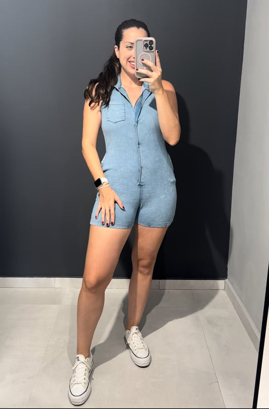 Denim Romper