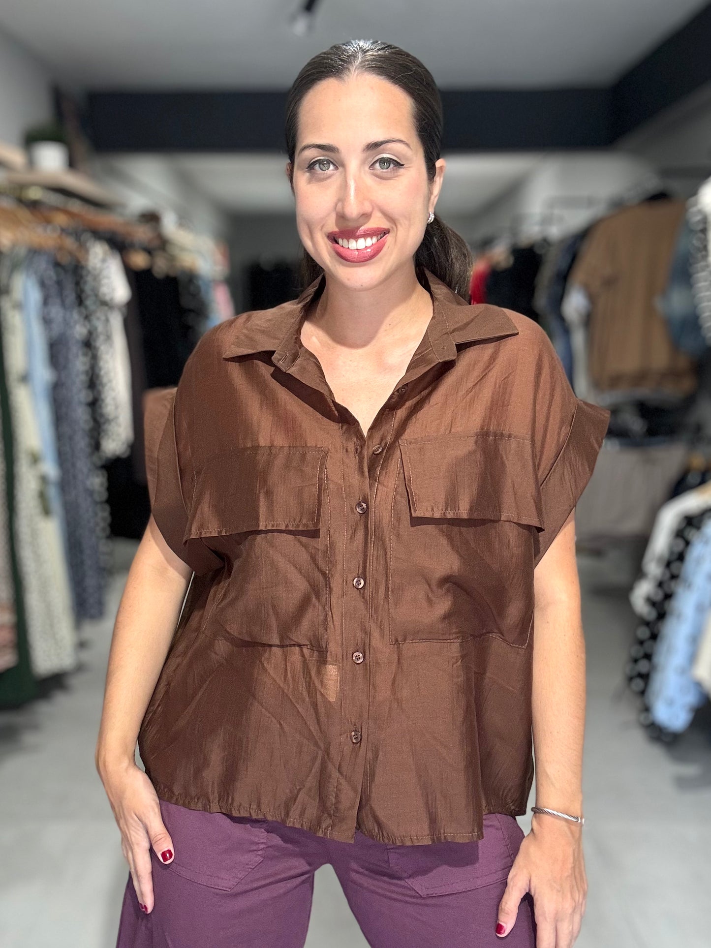 Tuscany Blouse | CHOCOLATE