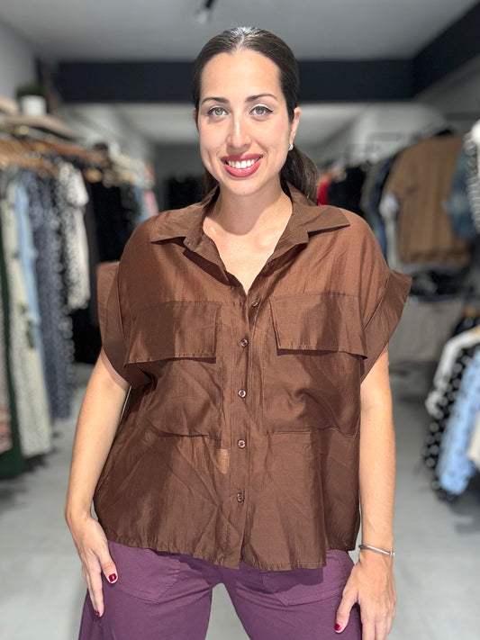Tuscany Blouse | CHOCOLATE