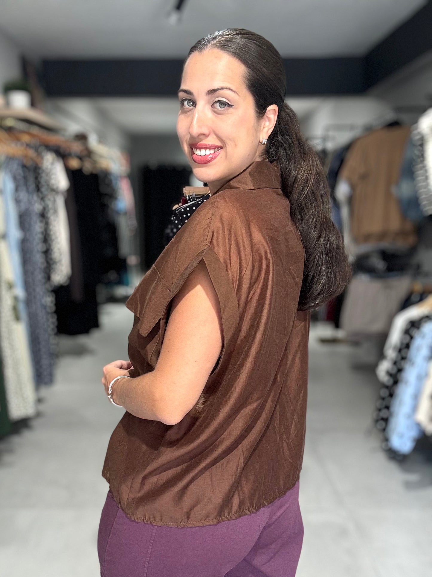 Tuscany Blouse | CHOCOLATE