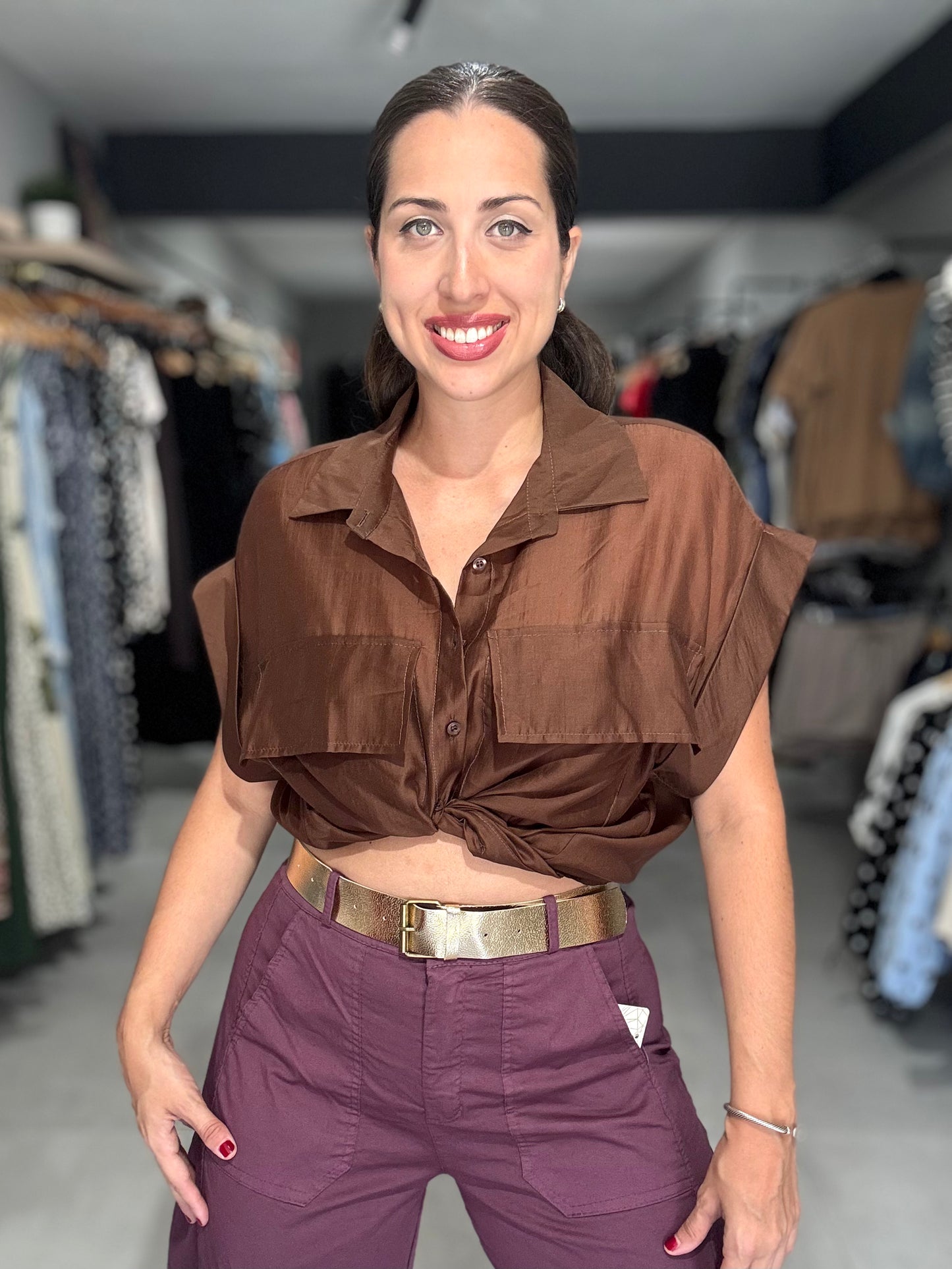Tuscany Blouse | CHOCOLATE