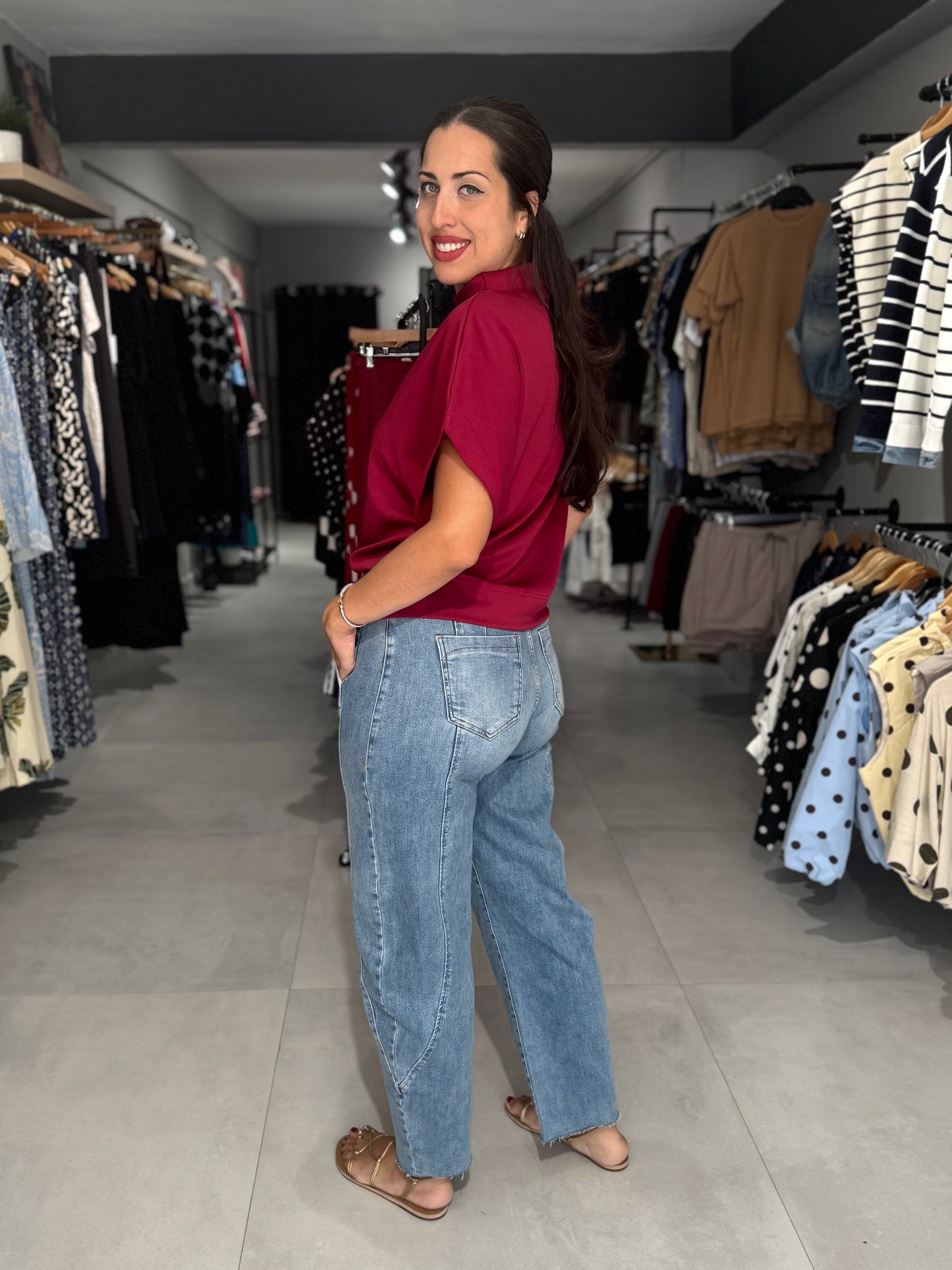 RESTOCK | Tummy Control Barrel Jean