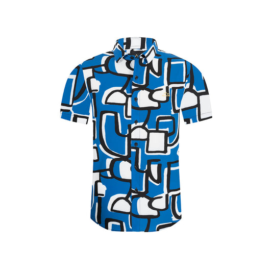 Azure Labyrinth Button Down Shirt