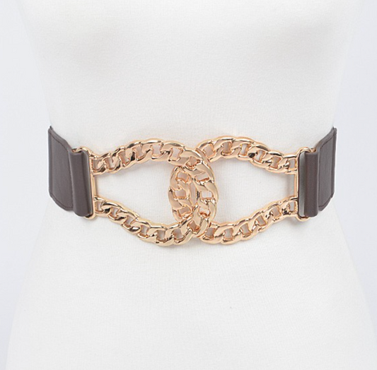 Double Chain Belt | BROWN