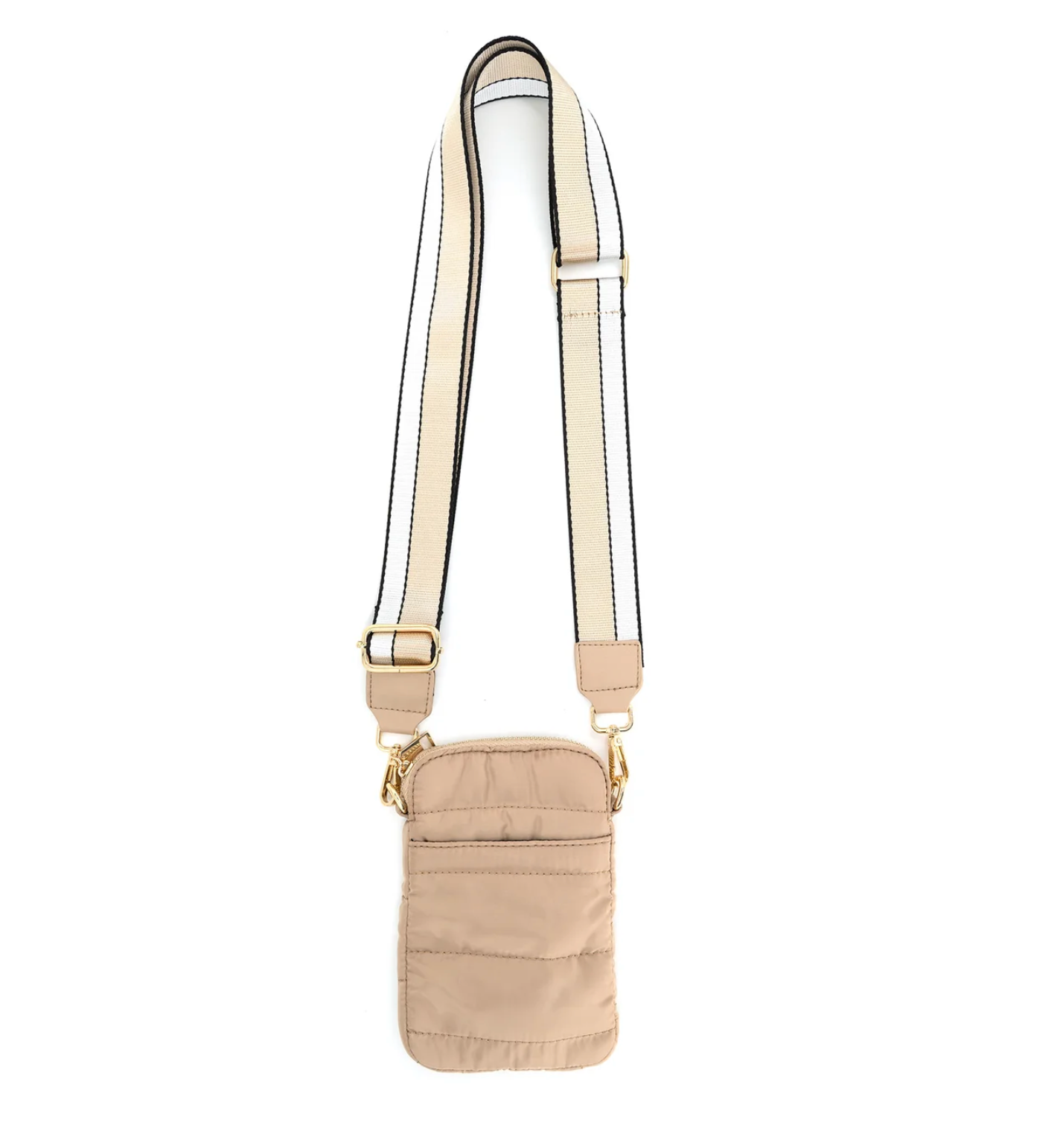 Nylon Cellphone Crossbody Bag | BEIGE