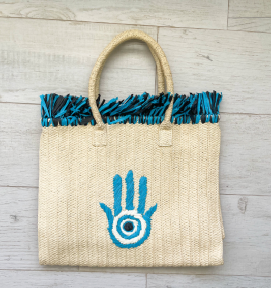 Mano de Fátima Straw Tote