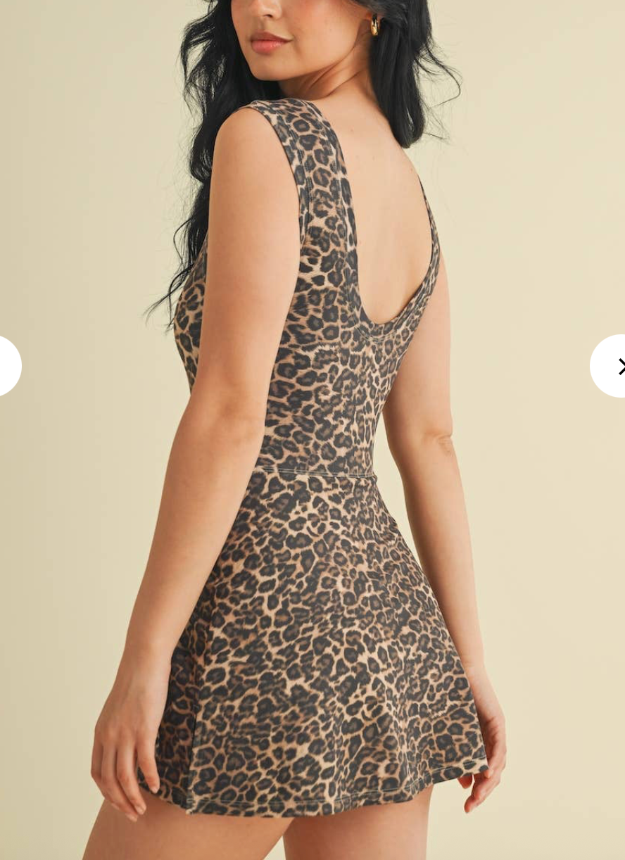 Premium Wrap Tie Romper | LEOPARD