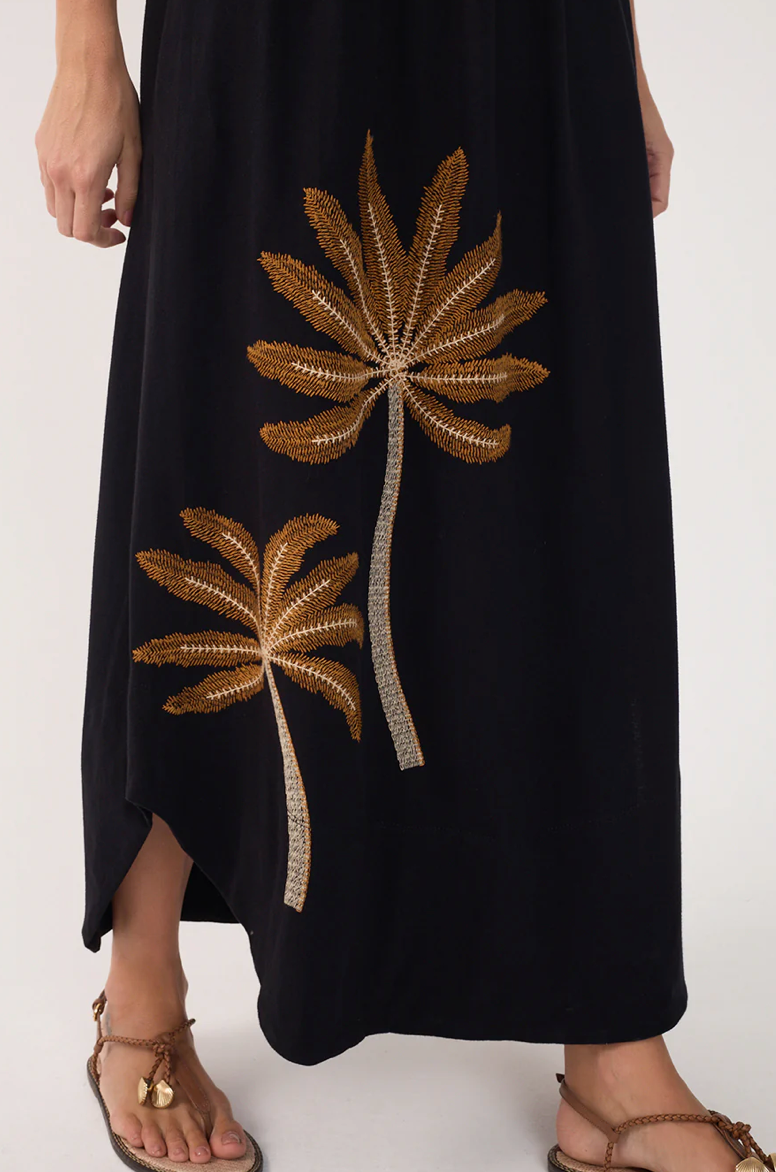 Black Embroidered Coqueiros Dress | Dress To