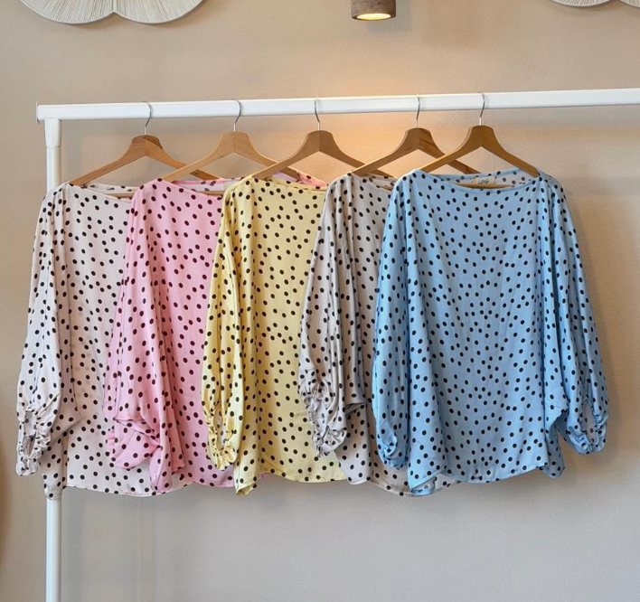 Satin Polka Dot Blouse | VARIEDAD DE COLORES